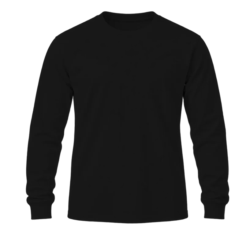 Long Sleeve Tee blank in Black